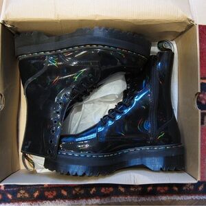 Rainbow Doc Martens Jadon Hi Black Combat Boots